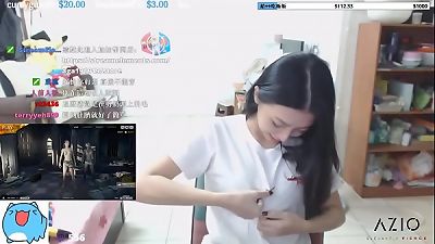 convulse streamer japanese demonstrating ideal shape boobs in an exciting way