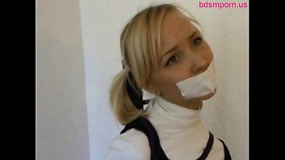cute innocent teenage dame roughest and tape gagged