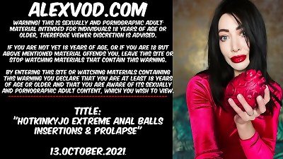 Hotkinkyjo extreme assfuck nutsack insertions & ass inside-out