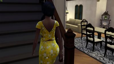 ebony mother And dark-hued son